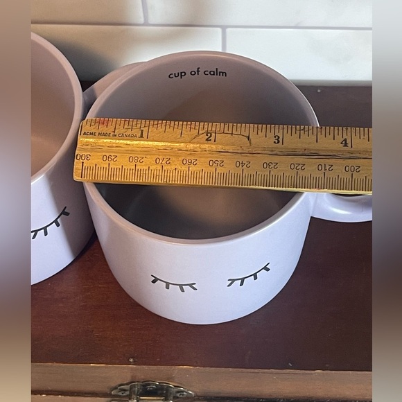 Indigo Matte Purple Cup of Calm Set of two Mugs Ceramic EUC - Picture 9 of 9